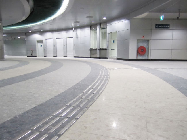 Tactile Indicators at MRT Entrance